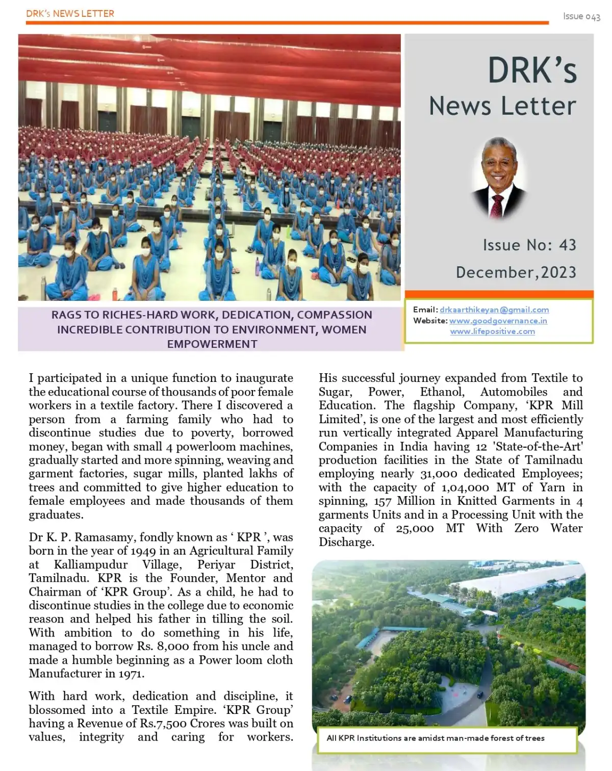 DRK's News Letter, December 2023